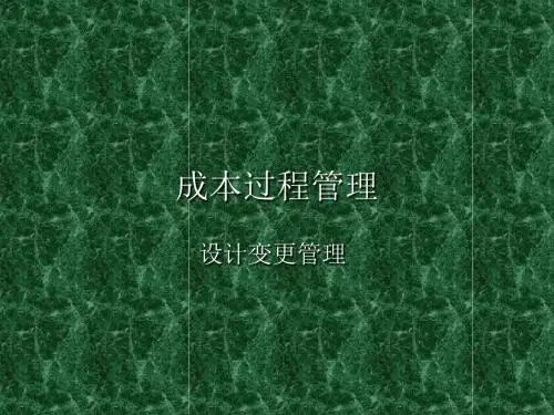 设计变更管理演示文稿