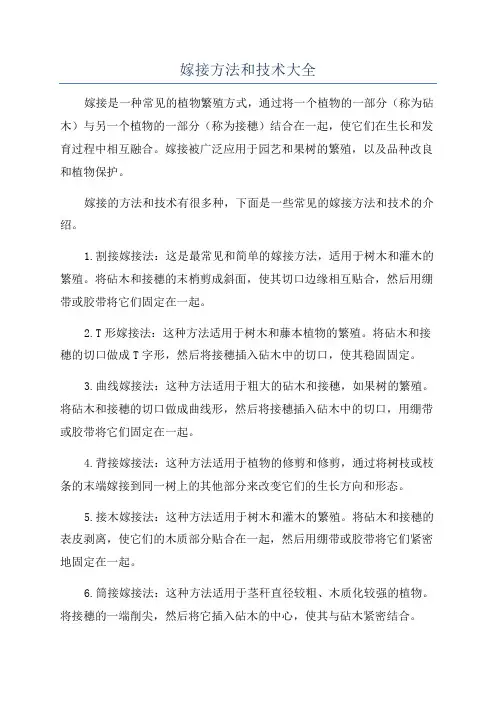 嫁接方法和技术大全