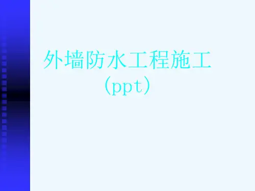 外墙防水工程施工(ppt)