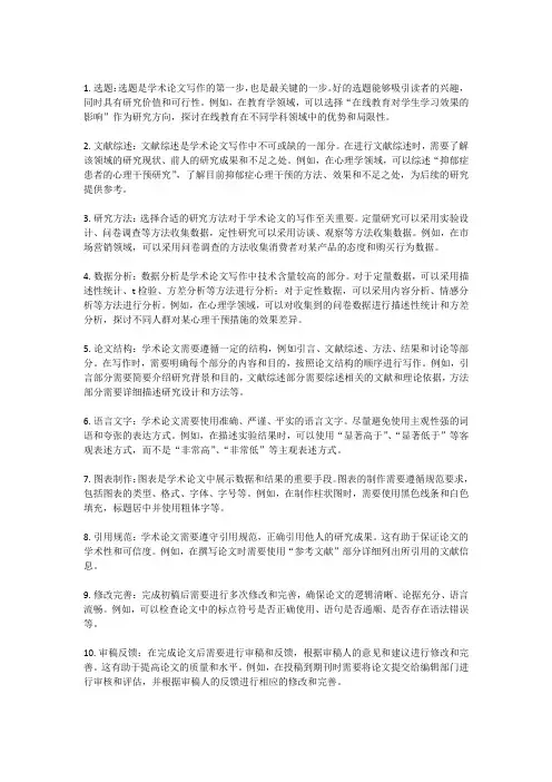 学术论文写作技巧