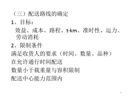 配送路线的确定