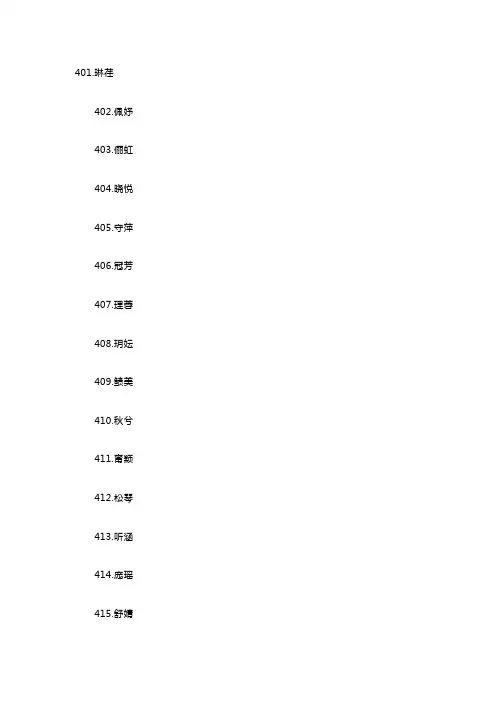 女孩取名大全有涵养100个