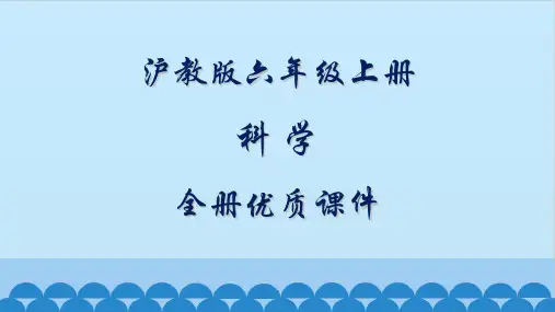 沪教版科学六年级上册全册优质课件【精品】