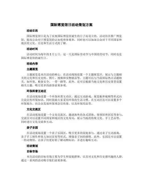 国际博览馆日活动策划方案