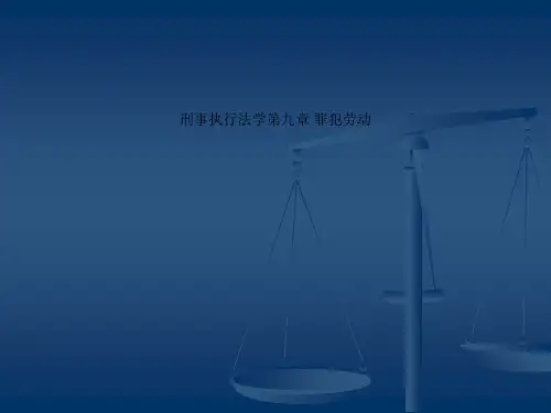 刑事执行法学第九章 罪犯劳动