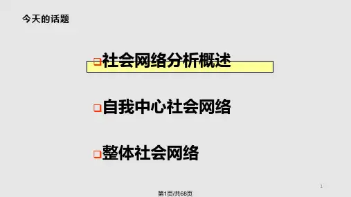 第六讲-社会网络分析PPT课件