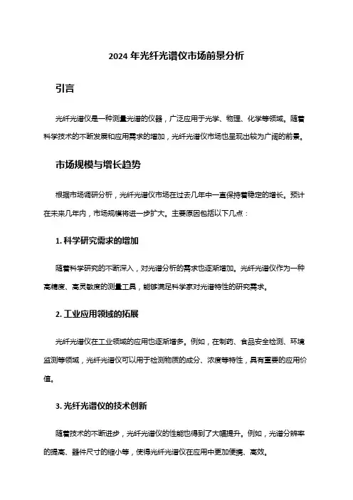 2024年光纤光谱仪市场前景分析