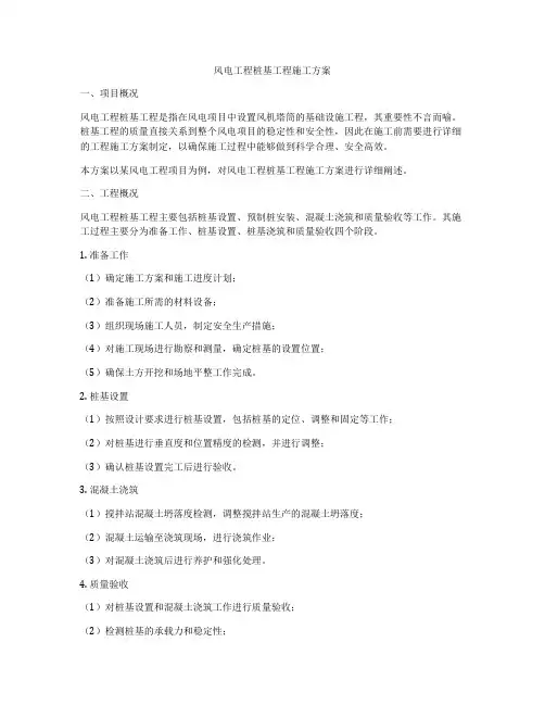 风电工程桩基工程施工方案