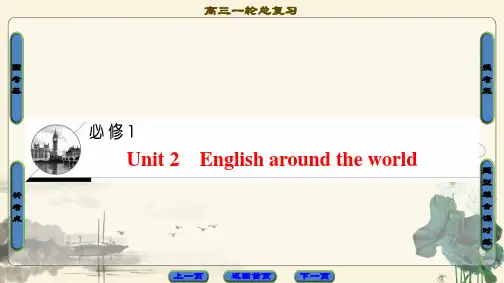 2021高考浙江版英语一轮复习课件：第1部分 必修1 Unit 2 English around t