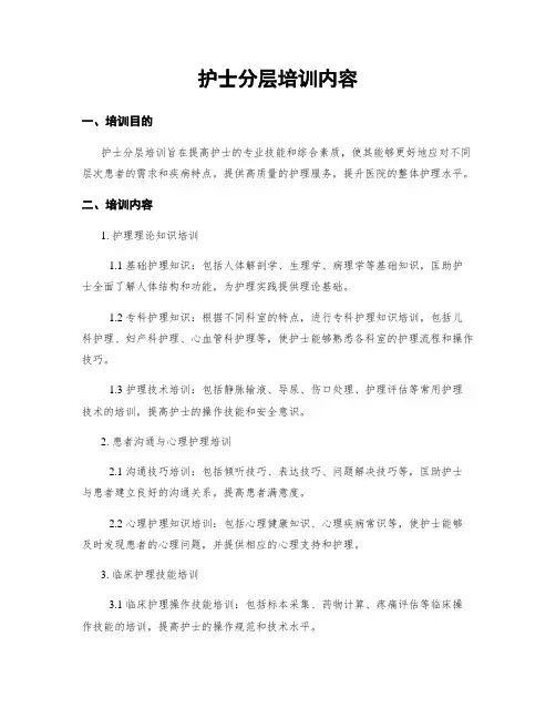 护士分层培训内容