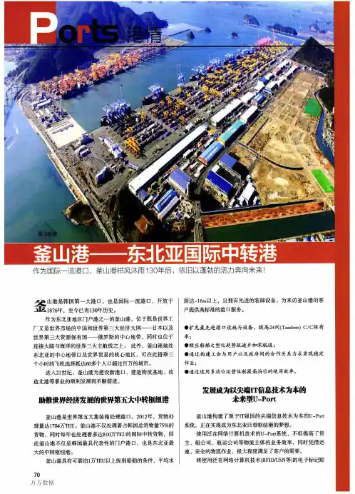 釜山港——东北亚国际中转港