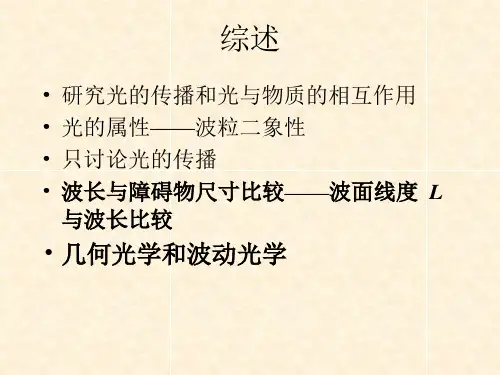 几何光学(复习)