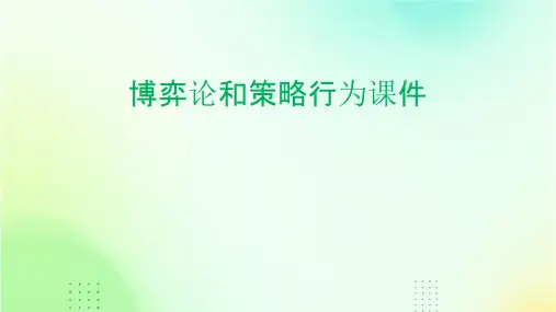 博弈论和策略行为课件