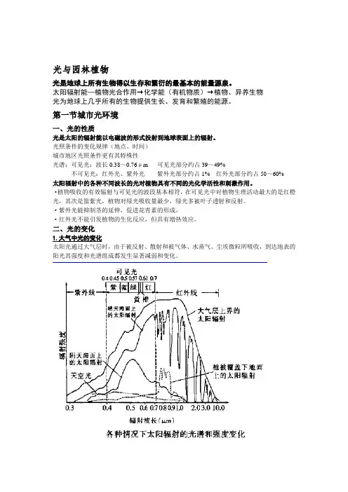 光与园林植物的关系