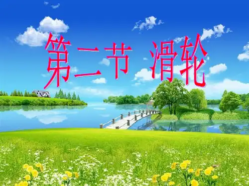 人教版八年级物理下册第12章第2节滑轮(共21张PPT)