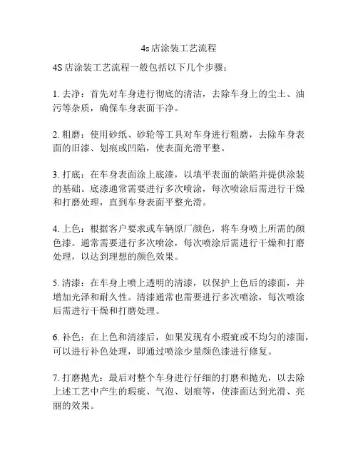 4s店涂装工艺流程
