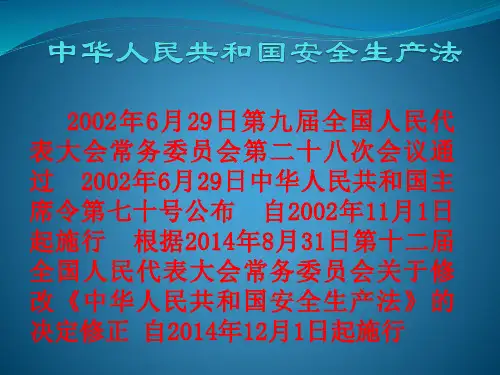 中华人民共和国安全生产法(ppt 87页)