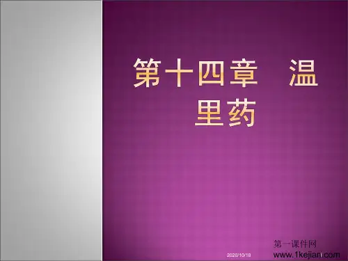 中药学-温里药PPT优选课件