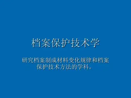 档案保护技术学