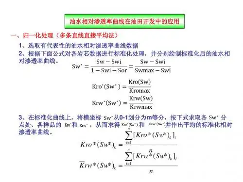 油水相对渗透率曲线在油田开发中的应用