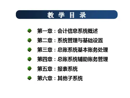 电子教案会计信息系统第二版课件