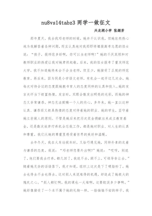 两学一做征文