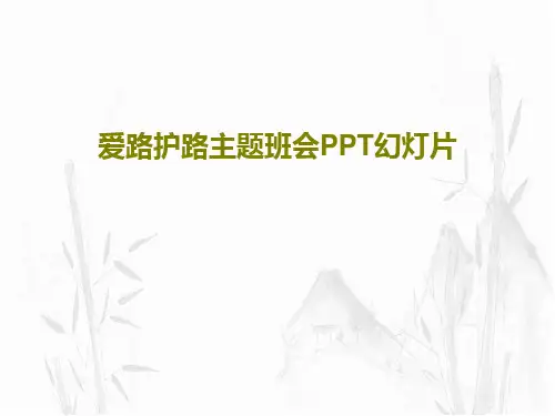 爱路护路主题班会PPT幻灯片共21页文档