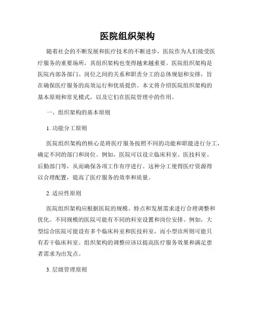 医院组织架构