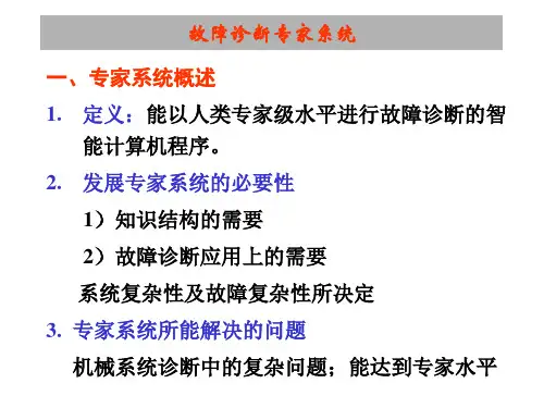 故障诊断专家系统介绍