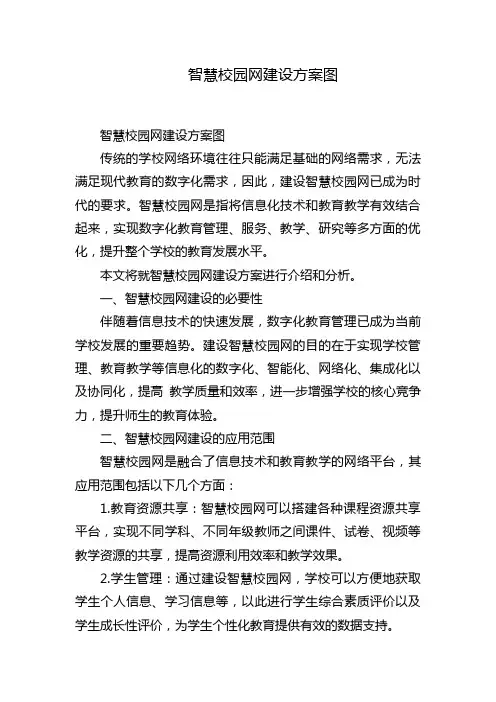 智慧校园网建设方案图
