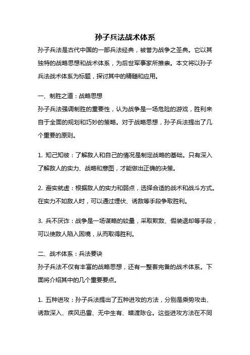 孙子兵法战术体系