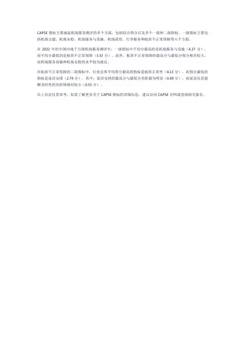 capse指标