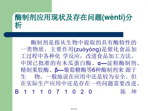 第七章_酶制剂的应用