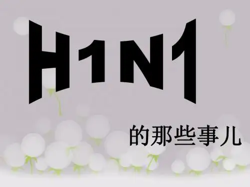 甲型H1N1猪流感(课件)