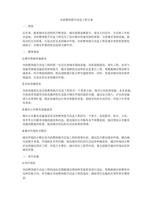 市政整体提升改造工程方案