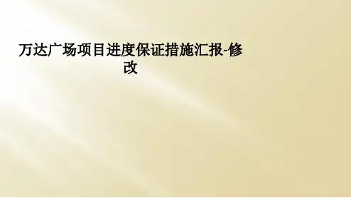 万达广场项目进度保证措施汇报-修改