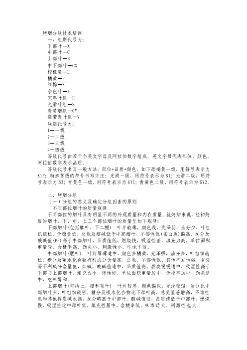 [新版]烟叶分级技巧