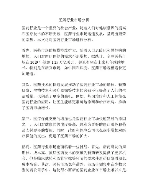 医药行业市场分析