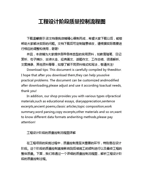 工程设计阶段质量控制流程图