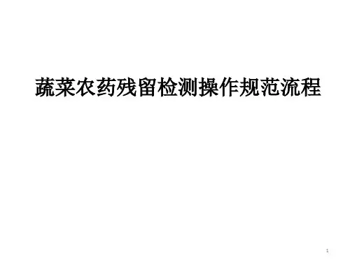 蔬菜农药残留检测操作规范流程ppt课件