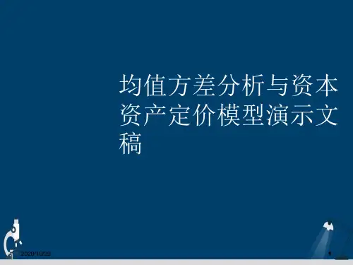 均值方差分析与资本资产定价模型演示文稿