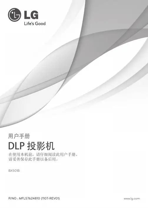 LG DLP投影机 BX501B 使用说明书