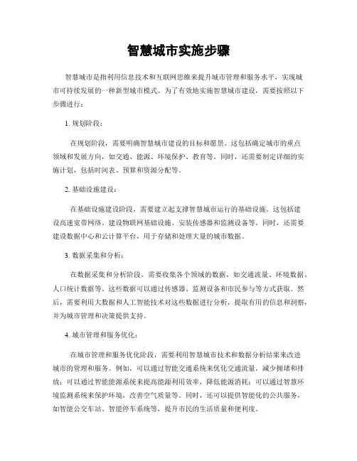 智慧城市实施步骤
