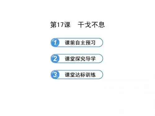 4.17 干戈不息超级课件  (北师大版九年级下册)
