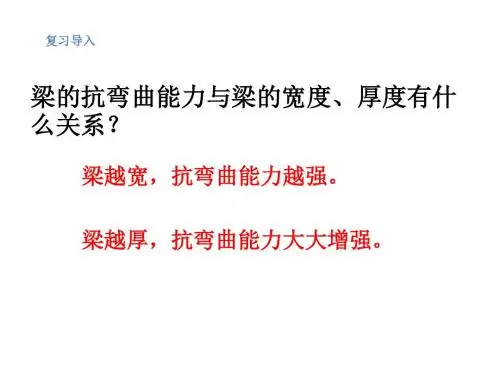 六年级科学上册第二单元《形状与抵抗弯曲能力》