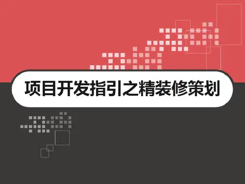 项目开发指引之精装修策划 PPT