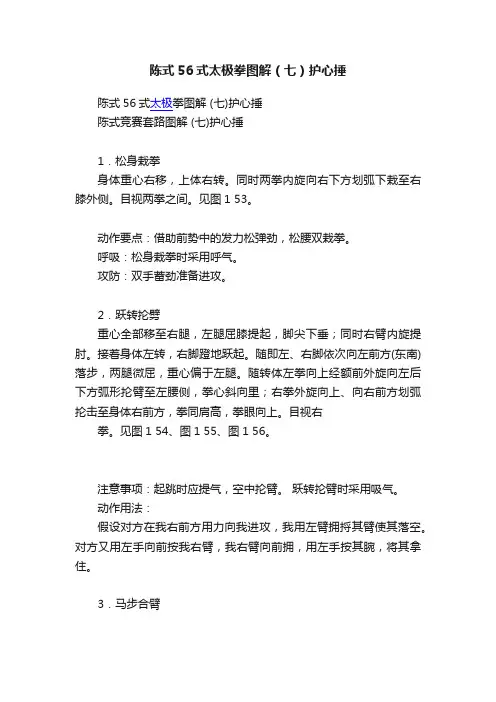 陈式56式太极拳图解（七）护心捶