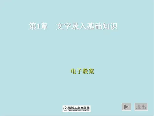 文字录入与编辑实训教程 PPT课件