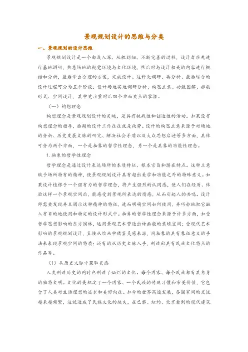 景观规划设计的思维与分类