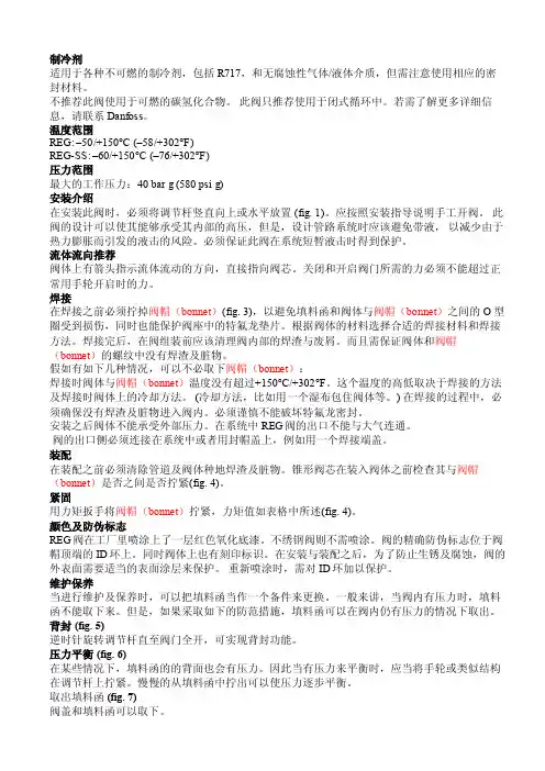 丹佛斯阀门介绍REG